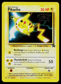 Pikachu #4 WB First Movie Black Star Promo Rare Pokemon Card Vintage 1999 WOTC - Image 1