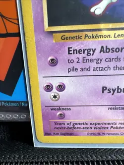Pokemon Mewtwo WB Promo Card 1999 Holo Rare 70 HP Psyburn - Image 4