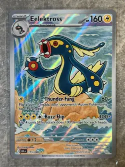 Eelektross 115/086 Pokemon TCG Black Bolt Holo Rare IR Card (Near Mint) NM 1 - Image 1