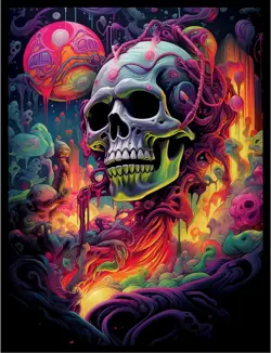 MTG (Psychedelic Skull) - 100ct Matte TCG Card Art Sleeves by Ai Armor Multi - Image 1