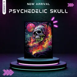 MTG (Psychedelic Skull) - 100ct Matte TCG Card Art Sleeves by Ai Armor Multi - Image 2