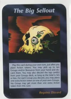 The Big Sellout INWO Illuminati New World Order Card Game Unlimited Rare - Image 1