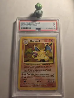 Pokemon TCG Charizard Base Set Holo Unlimited Rare Card 4/102 PSA 5 - Image 1