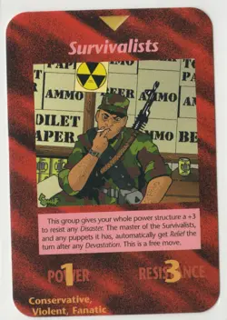 Survivalists INWO Illuminati New World Order Card Game Unlimited Common - Image 1