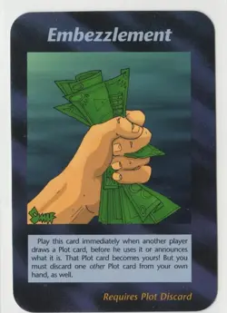 Embezzlement INWO Illuminati New World Order Card Game Unlimited Rare - Image 1