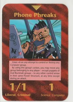 Phone Phreaks INWO Illuminati New World Order Card Game Limited Common - Image 1