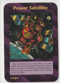 Power Satellite INWO Illuminati New World Order Card Game Assassins Uncommon - Image 1