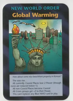 Global Warming INWO Illuminati New World Order Card Game Assassins Common - Image 1