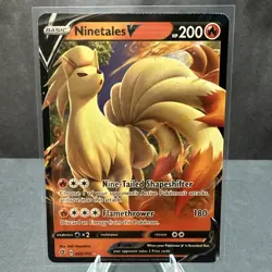 Ninetales V 026/192 Sword & Shield SWSH02: Rebel Clash NM Pokemon Card TCG NM - Image 1