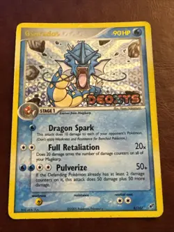 Pokemon Card - Gyarados - 8/107 - Reverse Holo - Stamped - 2005 Ex Deoxys - MP - Image 1