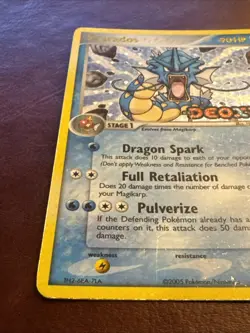 Pokemon Card - Gyarados - 8/107 - Reverse Holo - Stamped - 2005 Ex Deoxys - MP - Image 3