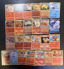 Pokemon Vulpix Ninetales Card V Star - 25 Cards Holo Lot Rare Collection Vintage - Image 1