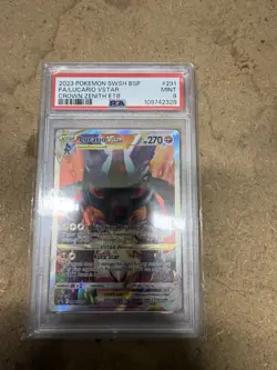 2023 Pokemon SWSH Lucario VSTAR Crown Zenith ETB Graded Card 9 Mint - Image 1