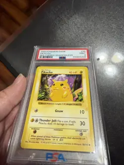 PSA 9 Pikachu 58/102 Red Cheeks Shadowless Base Set 1999 Pokemon Card - Image 3
