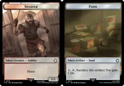 Soldier (010) // Food (012) Double-Sided Token - Universes Beyond: Fallout - Nea - Image 1