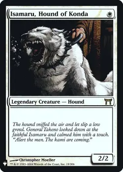 1 x Isamaru, Hound of Konda - Foil - Mystery Booster / The List - NM-Mint - MTG - Image 1