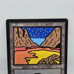 ALTERED - Swamp MtG Mercadian Masques Paint Pen MP Basic Land Magic 339/350 - Image 3