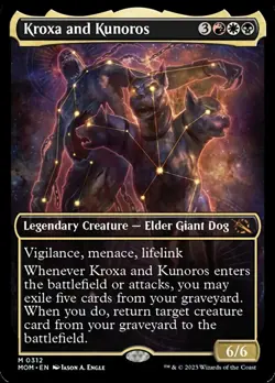 MTG Magic the Gathering Kroxa and Kunoros (312/526) March of the Machine LP - Image 1