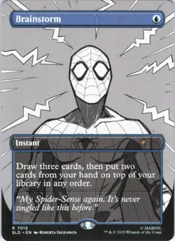 MTG Brainstorm (Pencils) (7013) | NM | Spider-Man Secret Lair {SLD} - Image 1