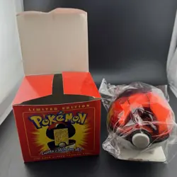 1999 Pokemon Pikachu 23k Gold Plated Trading Card & Pokeball Burger King Sealed - Image 1