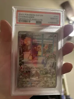 Pokemon 2023 SVP en Obsidian Flames ETB Charmander 044 PSA 10 - Image 2