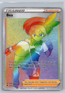 Supporter Bea 193/185 Pokemon NM Vivid Voltage Rainbow Secret Rare - Image 1