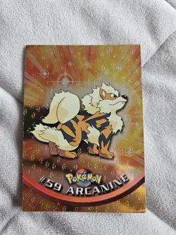 1999 Topps Pokemon TV Black Logo Flames Foil Arcanine #59 - Image 1