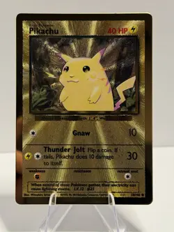 Pokemon Celebrations Ultra Premium Collection #58/102 Pikachu Gold Metal Promo - Image 1