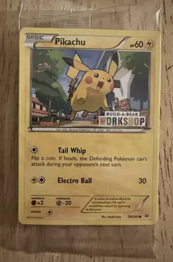 Pokemon TCG Pikachu Build-A-Bear Workshop Promo 20/108 Out Of Print Exclusive - Image 1