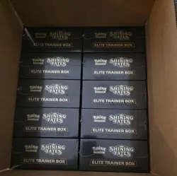 Pokemon TCG: Shining Fates Elite Trainer Box Factory Case (10 ETB Boxes SEALED) - Image 1