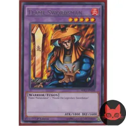 Yugioh Flame Swordsman MILI-EN038 Rare 1st Edition NM - Image 1