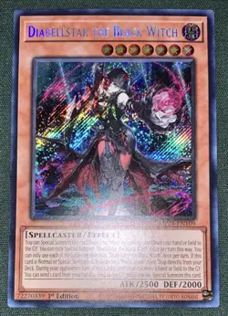 Yugioh Diabellstar the Black Witch MP24-EN109 *Misprint* Secret Rare 1st Ed NM - Image 2