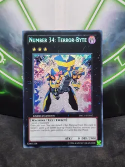 Yugioh Number 34: Terror-Byte PRC1-ENV02 Secret Rare Limited Edition NM - Image 1