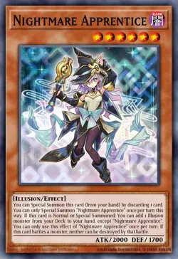 YUGIOH NIGHTMARE APPRENTICE SECRET RARE NEAR MINT 1ST LEDE-EN029 - Image 1