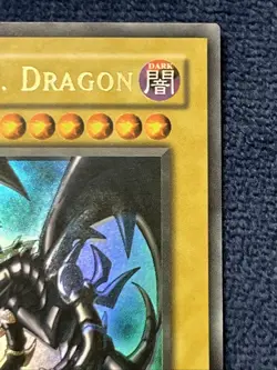 2002 Yugioh Red-Eyes Black Dragon LOB-070 Foil Shift Light Fade Ultra Rare - Image 3