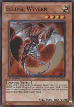 Yugioh! LP Eclipse Wyvern - SDDC-EN003 - Super Rare - Unlimited Lightly Played, - Image 1