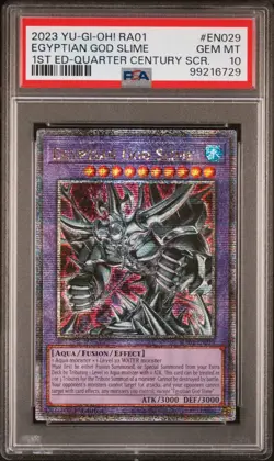 Yugioh - Egyptian God Slime RA01-EN029 1st Edition Quarter Century Rare PSA 10 - Image 1