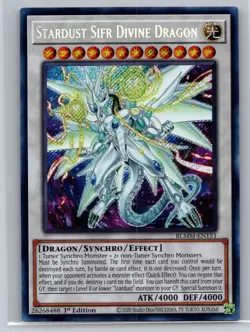 Yu Gi Oh - BLMM-EN151 Stardust Sifr Divine Dragon - Secret Rare - Image 1
