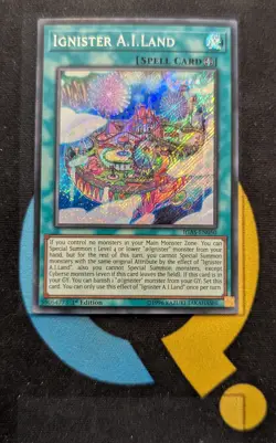 IGAS-EN050 Ignister A.I.Land Secret Rare 1st Edition YuGiOh Card - Image 1
