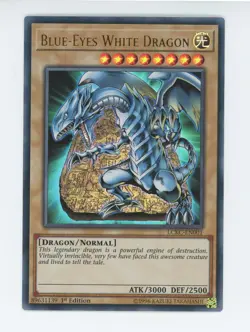 Yugioh Blue-Eyes White Dragon LCKC-EN001. Ultra Rare 1st Edition NM - Image 1