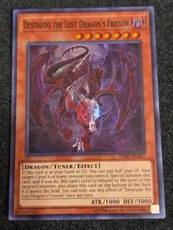 Yugioh Destrudo The Lost Dragon’s Frisson OP07-EN007 Super Rare NM - Image 1