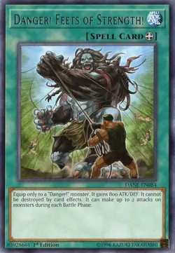 YuGiOh Card - (NM) Danger! Feets of Strength! DANE-EN084 - 1st Ed Rare - Image 1