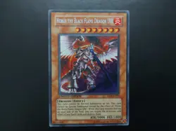 Yugioh - Horus the Black Flame Dragon LV8 EEN-ENSE1 Secret Rare Promo - Image 1