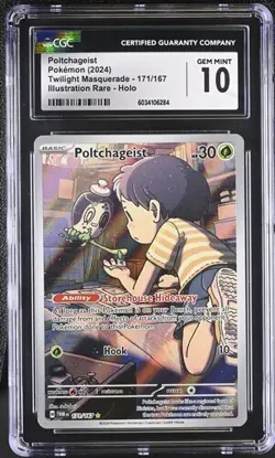 ✨✨CGC 10 Poltchageist 171/167 Twilight Masquerade Illustration Rare Pokemon Card - Image 1