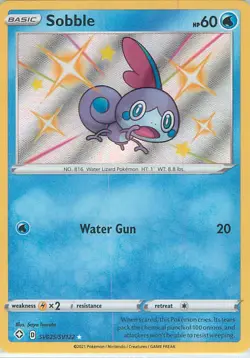 Sobble - SV025/SV122 - Pokemon Shining Fates SWSH Shiny Rare Card - NM - Image 1