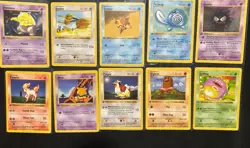 Pokemon TCG Base Set 1st Edition (Shadowless) Lot Of 10 - Image 1