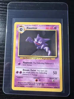 Haunter 29/102 Base Set Unlimited WOTC Vintage Pokemon - Image 1