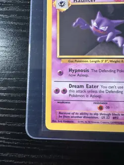 Haunter 29/102 Base Set Unlimited WOTC Vintage Pokemon - Image 2