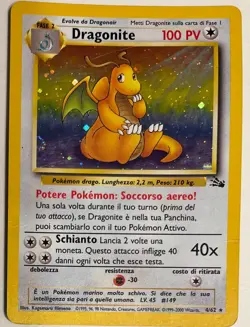 Dragonite Holo 4/62 - 1999 Italian Fossil Set Pokemon TCG - MP - Image 1