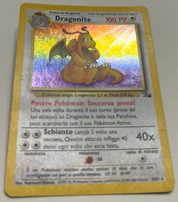 Dragonite Holo 4/62 - 1999 Italian Fossil Set Pokemon TCG - MP - Image 2